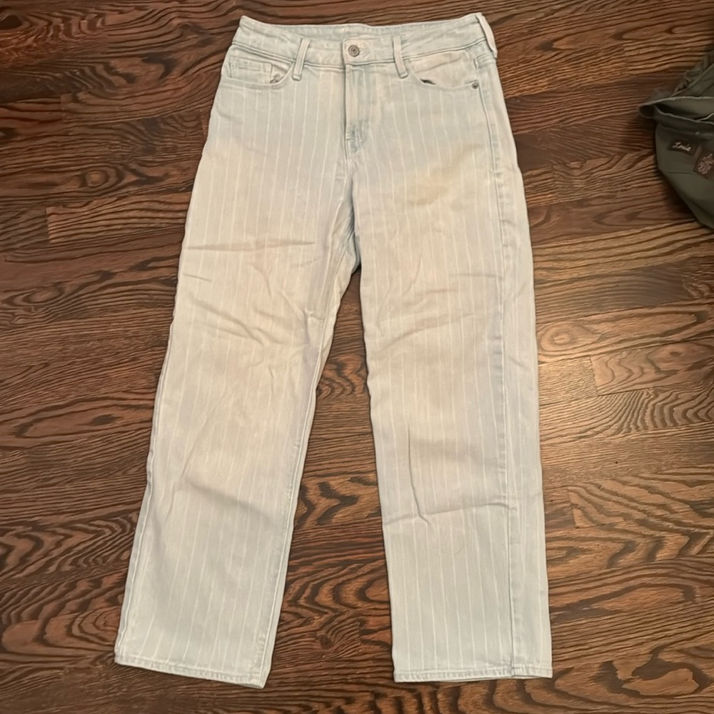 Old Navy light blue striped jeans